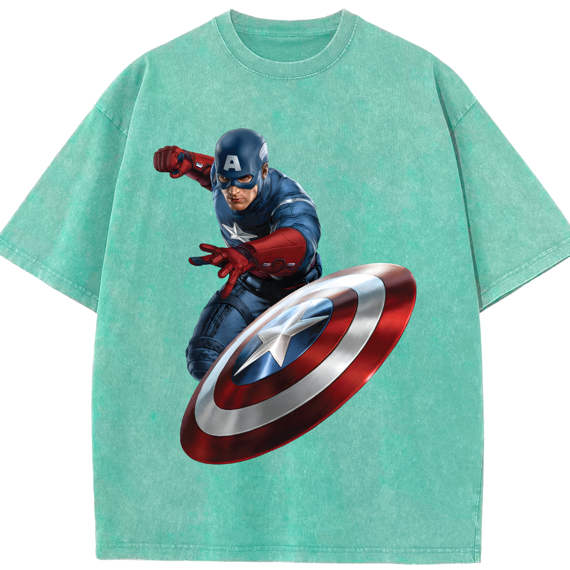 （画像用） アベンジャーズ The Avengers 綿100% ヴィンテージ風 半袖Tシャツ（フロントプリント）